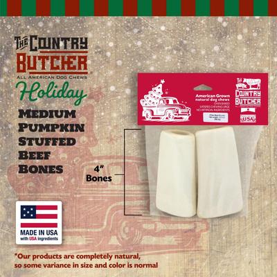 Pumpkin Flavor filled Bone Dog Treats, 12.8-oz bag, 2 count