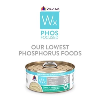 Wx Phos Focused Tilapia & Chicken Formula Grain-Free Puree Wet Cat Food, 5.5-oz can, 8 count
