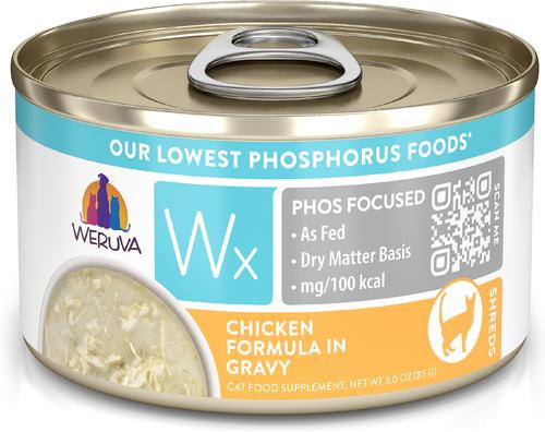 Wx Phos Focused Chicken Formula in Gravy Grain-Free Wet Cat Food, 3-oz can, case of 12
