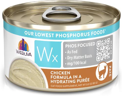 Wx Phos Focused Tilapia & Chicken Formula Grain-Free Puree Wet Cat Food, 5.5-oz can, 8 count
