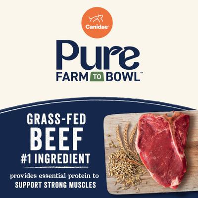 Pure Farm To Bowl Grass-Fed Beef & Barley Recipe Dry Dog Food, 22-lb bag