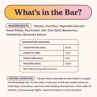 Rise & Shine Chicken Grain-Free Superfood Bars Jerky Dog Treats, 16-oz bag