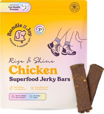 Rise & Shine Chicken Grain-Free Superfood Bars Jerky Dog Treats, 16-oz bag