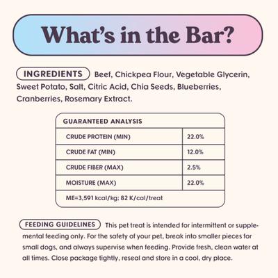 Leash & Load Beef Grain-Free Superfood Bars Jerky Dog Treats, 16-oz bag