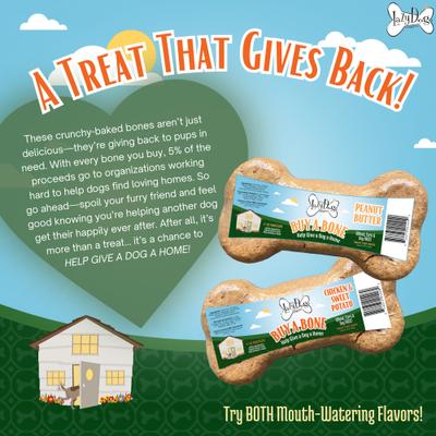 Buy A Bone Help Give A Dog A Home Grain-Free Peanut Butter Adult Crunchy Baked Dog Treats, 2.75-oz