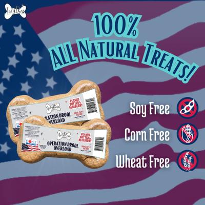 Buy A Bone Operation Drool Overload Grain-Free Peanut Butter & Blueberry Adult Crunchy Baked Dog Treats, 2.75-oz