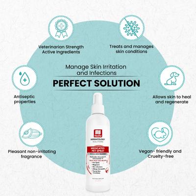 Medicated Dog & Cat Antibacterial Spray, 8-fl oz bottle