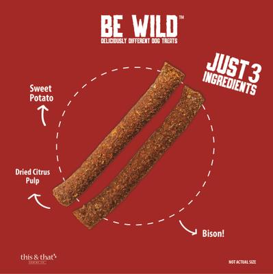 Exotic Bison Dog Sticks, 3.5-oz bag
