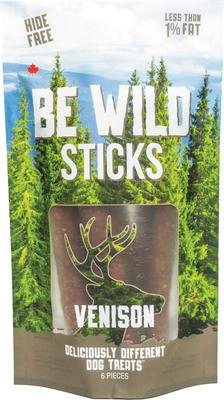 Exotic Venison Dog Sticks, 3.5-oz bag
