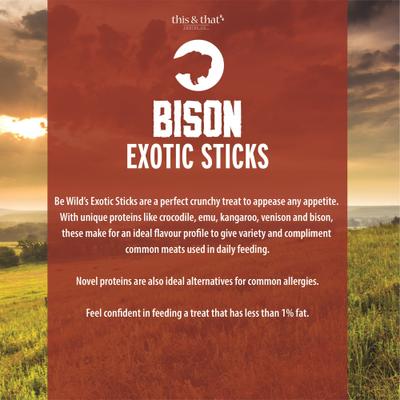 Exotic Bison Dog Sticks, 3.5-oz bag
