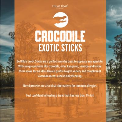 Exotic Crocodile Dog Sticks, 3.5-oz bag