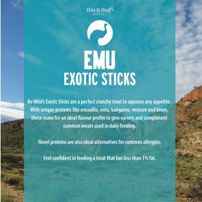 Exotic Emu Dog Sticks, 3.5-oz bag