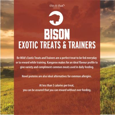 Exotic Treats & Trainers Bison Dog Treats, 5.3-oz bag