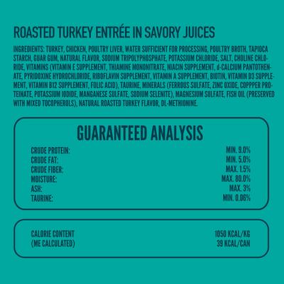 Roasted Turkey Entree Wet Cat Food Split Cup, 2.6-oz Split Cups, case of 10