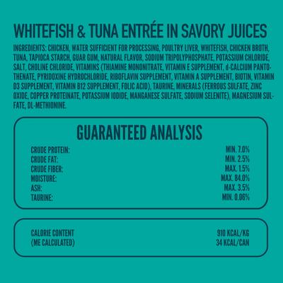 Whitefish & Tuna Entree Wet Cat Food Split Cup, 2.6-oz Split Cup, case of 10