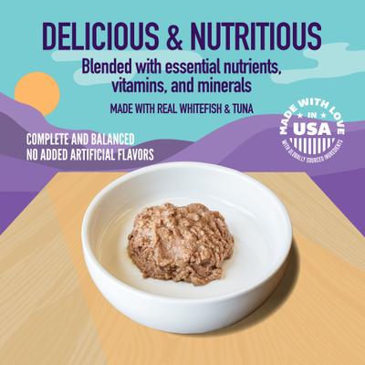 Whitefish & Tuna Entree Wet Cat Food Split Cup, 2.6-oz Split Cup, case of 10