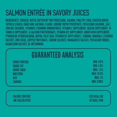 Salmon Entree Wet Cat Food Split Cup, 2.6-oz Split Cups, case of 10