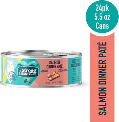 Comida húmeda para gatos Salmon Dinner Paté, 5.5 oz, caja de 24