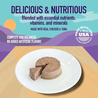 Chicken & Tuna Dinner Paté Wet Cat Food, 5.5-oz, case of 24