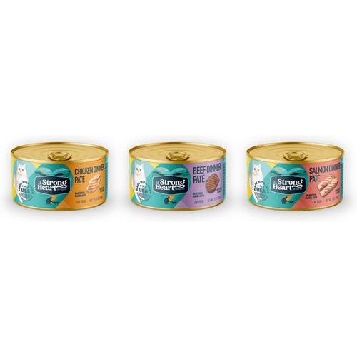 Alimento húmedo para gatos con pollo, ternera y salmón, paquete variado, 3 oz, caja de 24