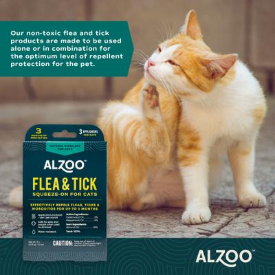 Natural Plant Based Flea & Tick Spot-On for Cats, 0.03-oz tube