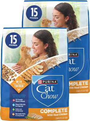 Purina Cat Chow Complete High Protein with Real Salmon Dry Cat Food, 15-lb bag