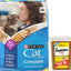 Bundle: Purina Friskies Seafood & Chicken Pate Favorites Variety Pack Wet Food + Cat Chow Complete Dry Cat Food