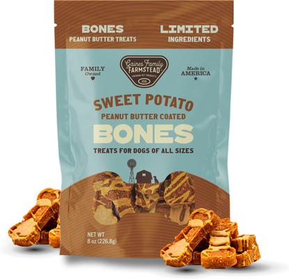 Chicken Wrapped Sweet Potato Dog Bones, 8-oz bag