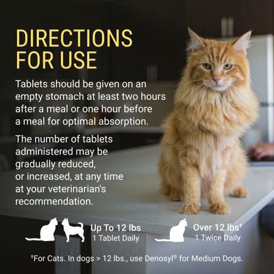 Laboratories Denosyl Liver Health Supplement Stabilized Tablets for Small Dogs & Cats, 30 count