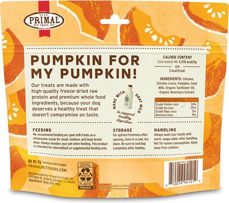 Pumpkin for My Pumpkin Chicken & Pumpkin with Goat Milk Flavored Crunchy Dog Treats, 2-oz bag