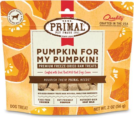 Pumpkin for My Pumpkin Chicken & Pumpkin with Goat Milk Flavored Crunchy Dog Treats, 2-oz bag