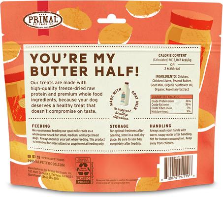 You're My Butter Half Chicken & Peanut Butter with Goat Milk Flavored Crunchy Dog Treats, 2-oz bag