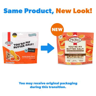 You're My Butter Half Chicken & Peanut Butter with Goat Milk Flavored Crunchy Dog Treats, 2-oz bag