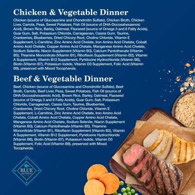 Homestyle Recipe Variety Pack Senior Natural Ingredients Beef Dinner & Chicken Dinner Canned Wet Dog Food, 12.5-oz can, 6 count