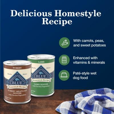 Homestyle Recipe Variety Pack Adult Lamb & Turkey Canned Dog Food, 12.5-oz, case of 6