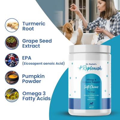 Allergy & Immune Itch Relief Soft Chew Supplement for Dogs, 60 count