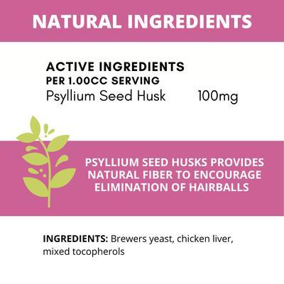 Hairball Support Powder Supplement for Cats, 2.54-oz jar