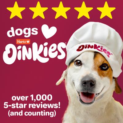 Oinkies Hearty Kabobs with 100% Real Chicken & Duck Carrot & Sweet Potato Rawhide-Free Natural Dog Treats, 36 count