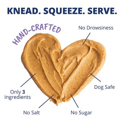 PB & Chill Peanut Butter Calming Gel Supplement for Dogs, 1-oz pouch, case of 6