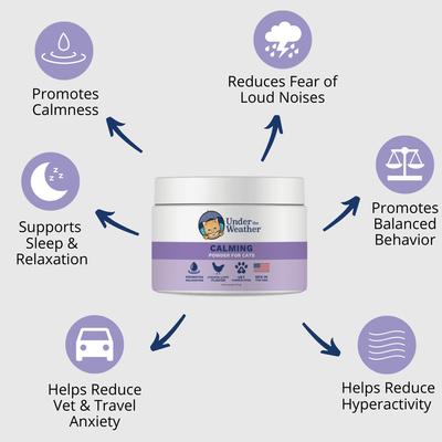 Anxiety & Stress Relief Calming Powder Supplement for Cats, 2.54-oz jar