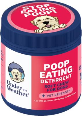 Poop Eating Deterrent Coprophagia Soft Chew Supplement for Dogs, 4.23-oz jar
