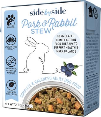 Side By Side Cooling Complete & Balanced Pork & Rabbit Stew Wet Dog Food, 12.5-oz box