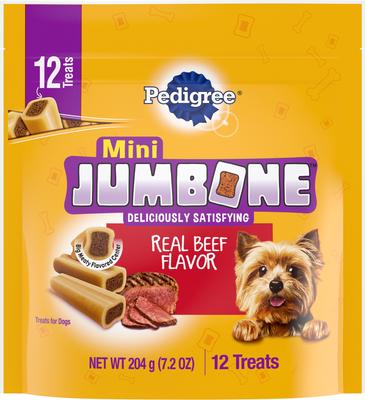 Mini Jumbone Real Beef Flavor Dog Treats, 105 count