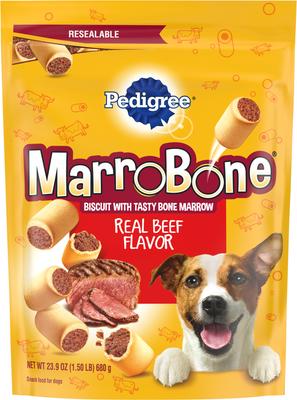Marrobone Real Beef Flavor Biscuit Dog Treats, 6-lb bag