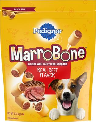 Marrobone Real Beef Flavor Biscuit Dog Treats, 6-lb bag