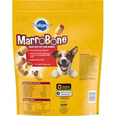 Galletas para perros Marrobone con sabor a carne de res real, bolsa de 6 lb