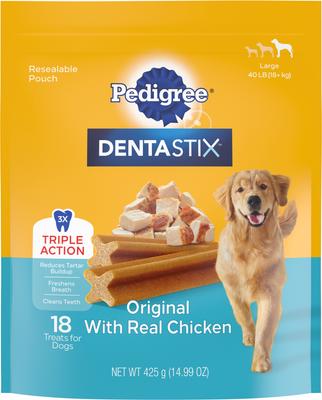 Dentastix Dual Flavored Bacon & Chicken Flavored Large Dental Dog Treats, 64 count