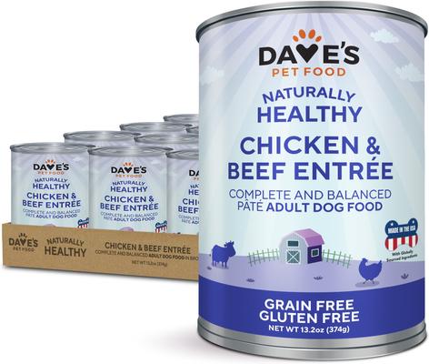 Naturally Healthy Chicken & Rice Recipe Pate Canned Wet Dog Food, 13.2-oz can, case of 12