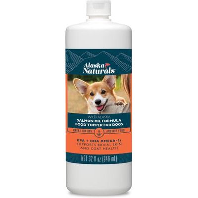 Suplemento para perros con aceite de salmón salvaje de Alaska, botella de 64 onzas líquidas