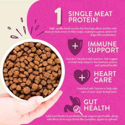 Meadow Feast Lamb Meal & Vegetables Grain-Free Dry Dog Food, 25-lb bag